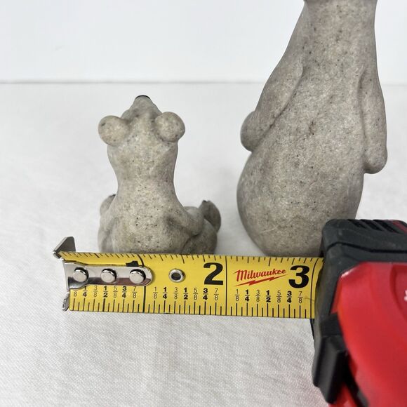 Vintage Bear Figurines Quarry Critters Set Of 2 Billy & Boo Cabin Decor - Picture 11 of 12